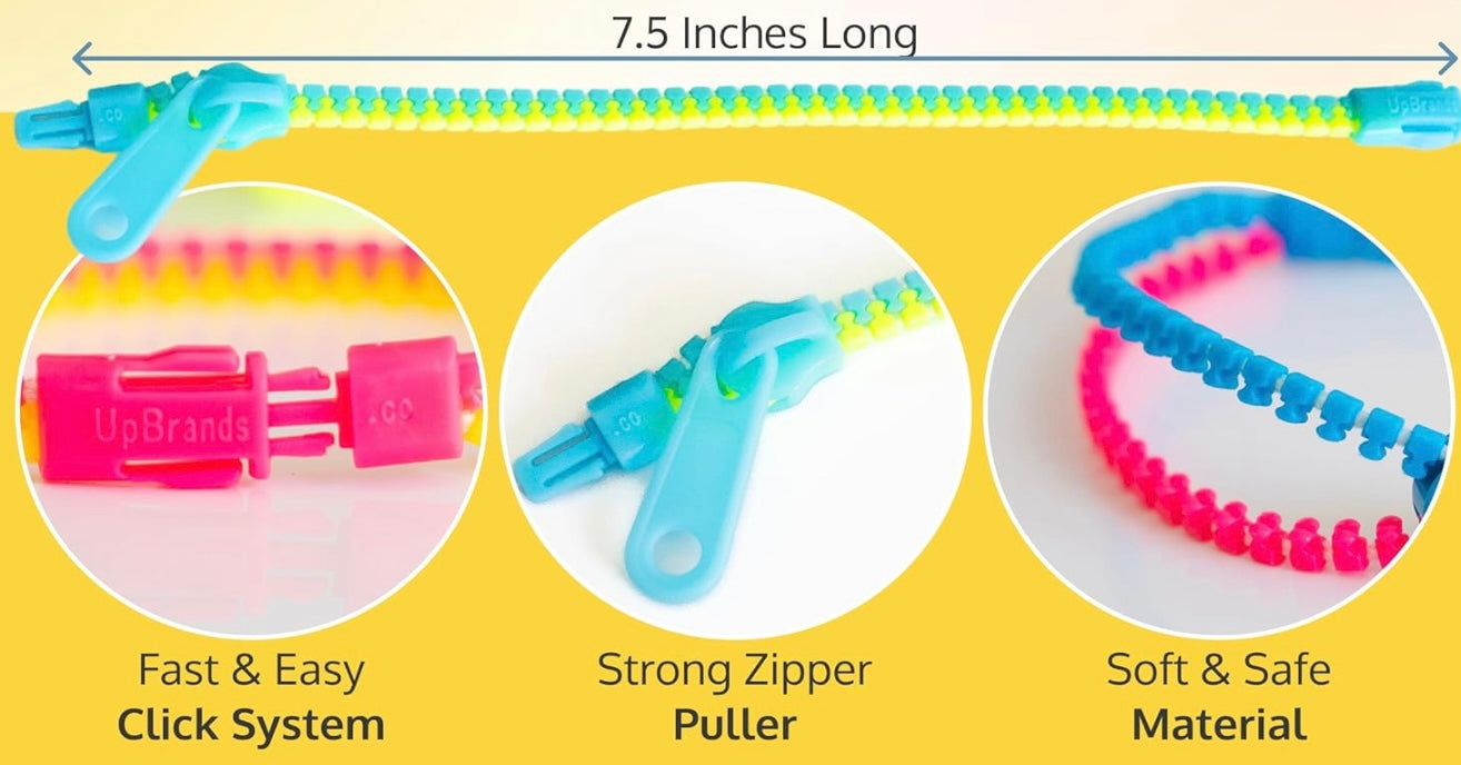 Tiny Zipper Bracelets (Sensory)