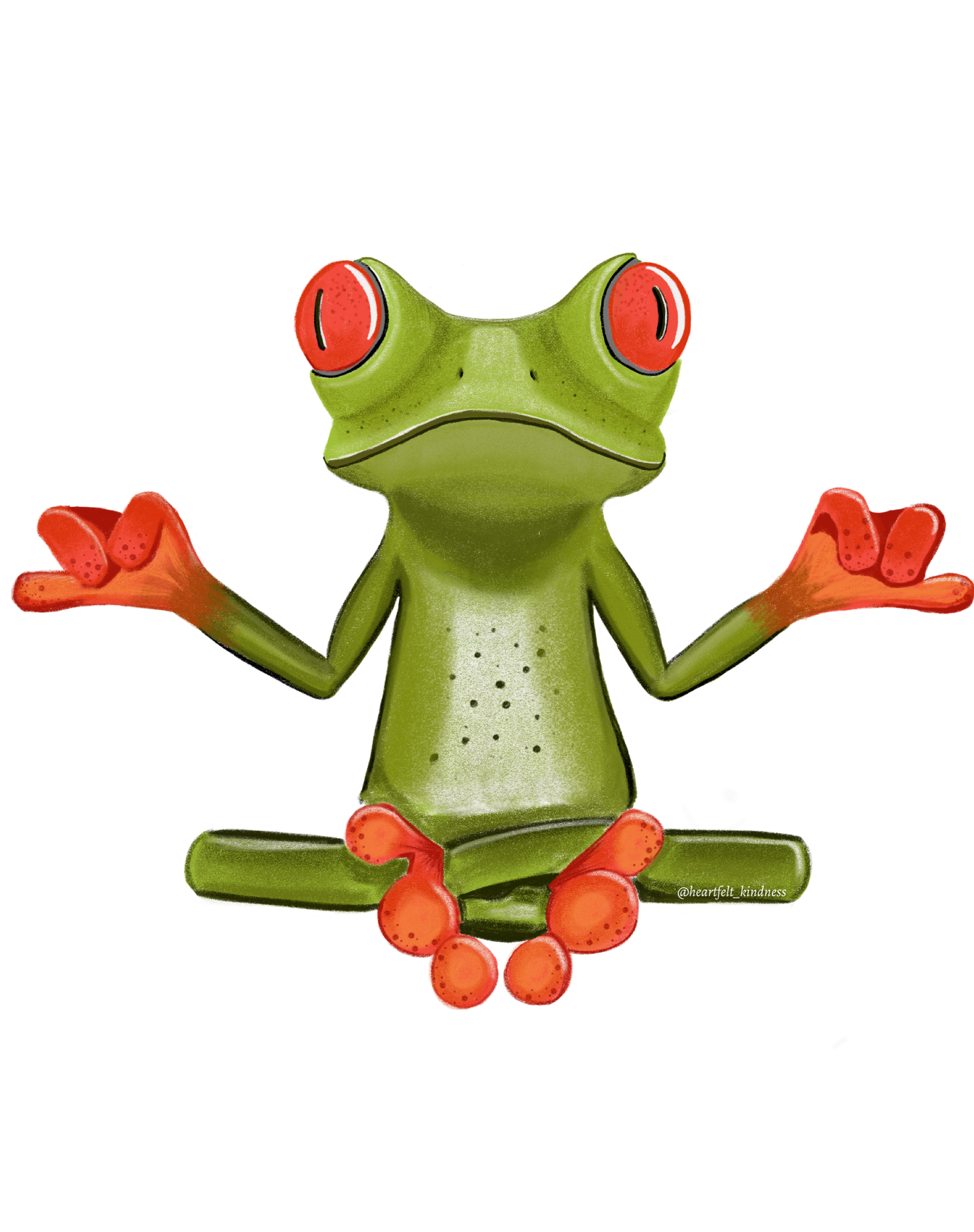 Meditation Frog Sticker